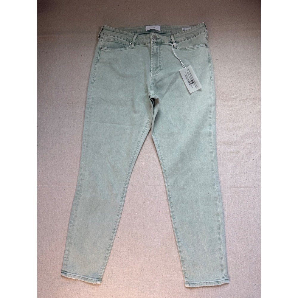 Dear John Gisele Skinny Jeans Womens 32 Washed Green High Rise Denim NWT
